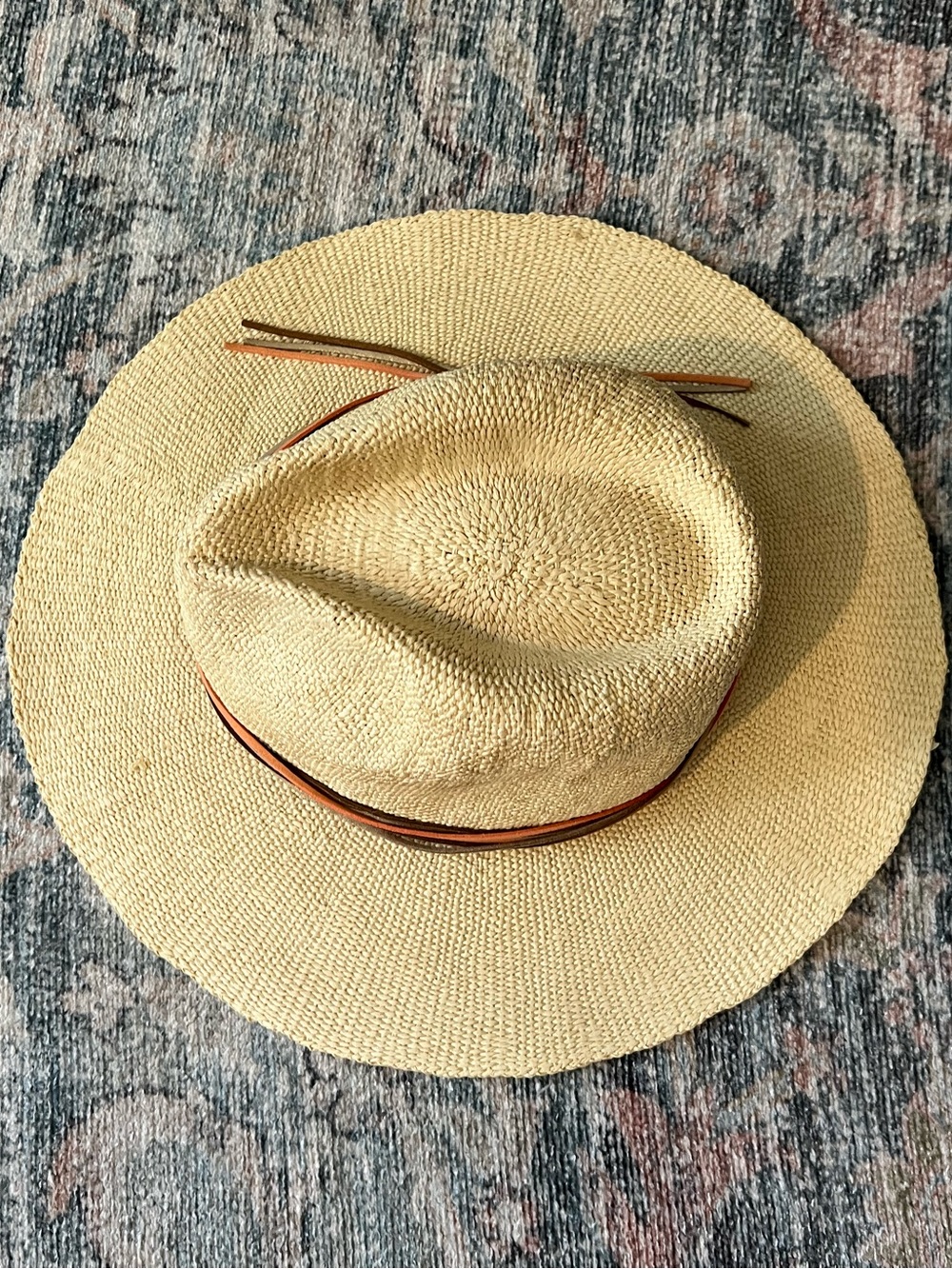 Sun ‘N’ Sand Safari Hat with metallic leather trim